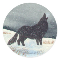 Snowdusted Wolf stickers by Linda_MN Snowdusted Wolf stickers