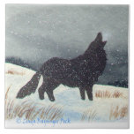 Snowdusted Wolf Ceramic Tiles