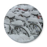 Snowed bikes magnet