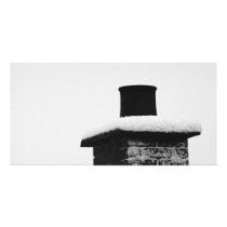 snowey chimney pot photo card template