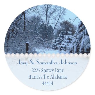 Snowfall Address Stickers