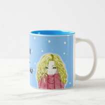 Snowfall Girl Mug mugs