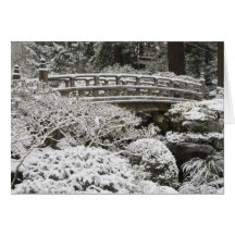 Snowfall in Portland Japanese Garden, Cards