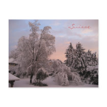 Snowfall in Switzerland postcards
