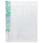 Snowfall in the Woods Lined Paper Letterhead