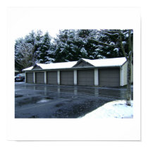 Snowfall on Garages posters