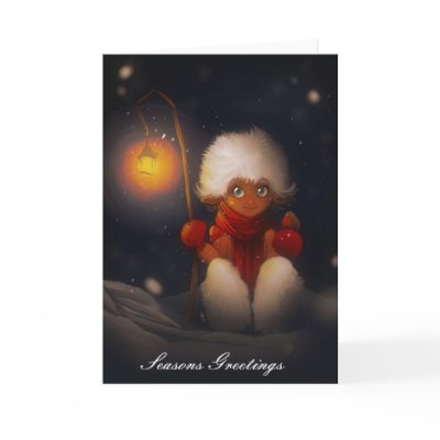 snowfaun, Seasons Greetings, Cute, Xmas card, Swee by sammysmee