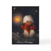 snowfaun, Seasons Greetings, Cute, Xmas card, Swee