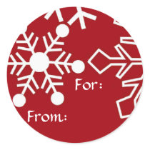 Snowflacks Round Sticker