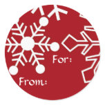 Snowflacks Round Sticker