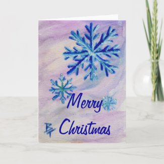 Snowflake ACEO Christmas Card card
