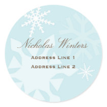 Snowflake Address Label stickers