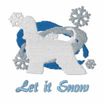 Snowflake Afghan Hound Embroidered Shirt (Hoodie) embroidered shirts