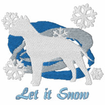 Snowflake American Staffordshire Terrier Embroidered Sweatshirt