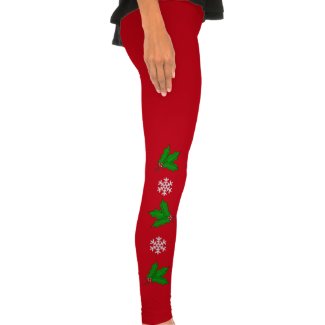 Snowflake and Holly Leggings