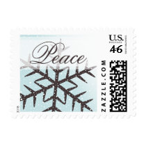 Snowflake and snow Christmas Holiday Peace stamps