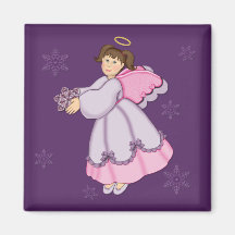 Snowflake Angel Fridge Magnet