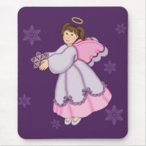 Snowflake Angel mousepads by Spice Snowflake Angel mousepads