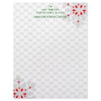 ' snowflake ' annual christmas letter letterhead