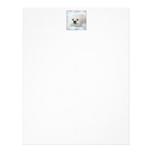 snowflake baby seal personalized letterhead