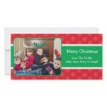 Snowflake Background X-mas Photocard (Green / Red)
