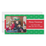 Snowflake Background X-mas Photocard (Red / Green)
