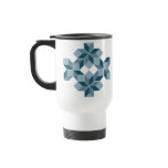 Snowflake Blue 15 oz. travel mug