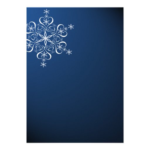 Snowflake Blue Bridal Shower Personalized Invitation