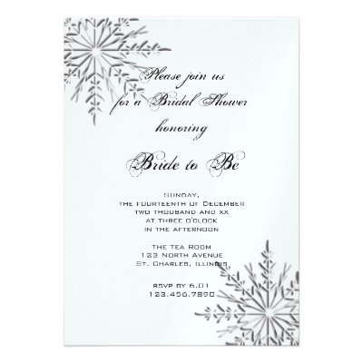 Snowflake Bridal Shower Invitation