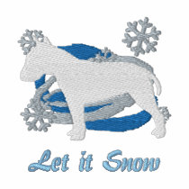 Snowflake Bull Terrier Embroidered Shirt (LS) embroidered shirts
