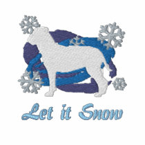 Snowflake Bullmastiff Embroidered Hoodie embroidered shirts