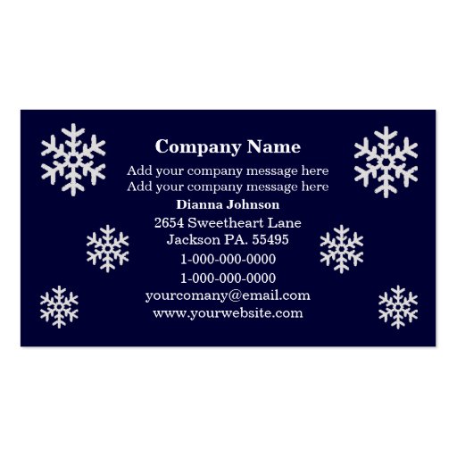 Snowflake Business Cards