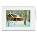 Snowflake Cabin Card