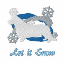 Snowflake Cardigan Welsh Corgi Embroidered Shirt embroidered shirts