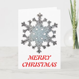 snowflake christmas card card