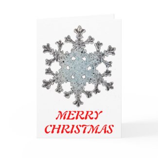 snowflake christmas card card