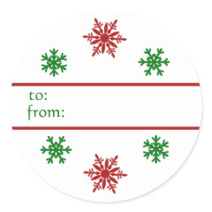 Snowflake Christmas Gift Tag Sticker