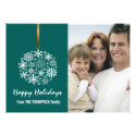 Snowflake Christmas Holiday Photo Card -jade Custom Invite