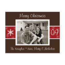 Snowflake Christmas Photo Card postcards