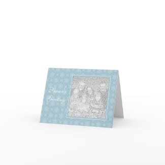 Snowflake Christmas Photo Greeting Cards card