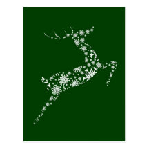 Snowflake Deer Postcard