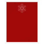 Snowflake Design in Dark Red and White. Letterhead