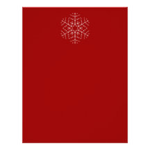 Snowflake Design in Dark Red and White. Letterhead