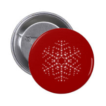 Snowflake Design in Dark Red and White. Pin