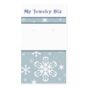 Snowflake Earring Cards business cards