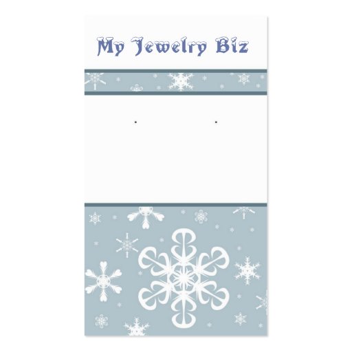 Snowflake Earring Cards Business Cards