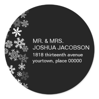 Snowflake Edge Bar Mitzvah Return Address