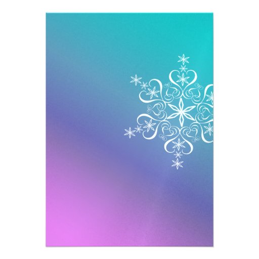Snowflake Engagement Party Personalized Announcement