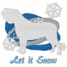 Snowflake English Mastiff Embroidered Sweatshirt