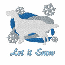 Snowflake English Setter Embroidered Shirt Hoodie embroidered shirts
